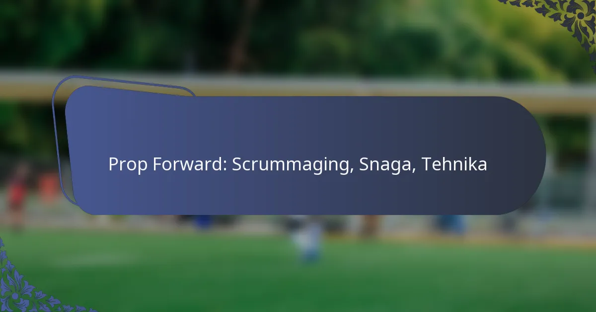 Prop Forward: Scrummaging, Snaga, Tehnika