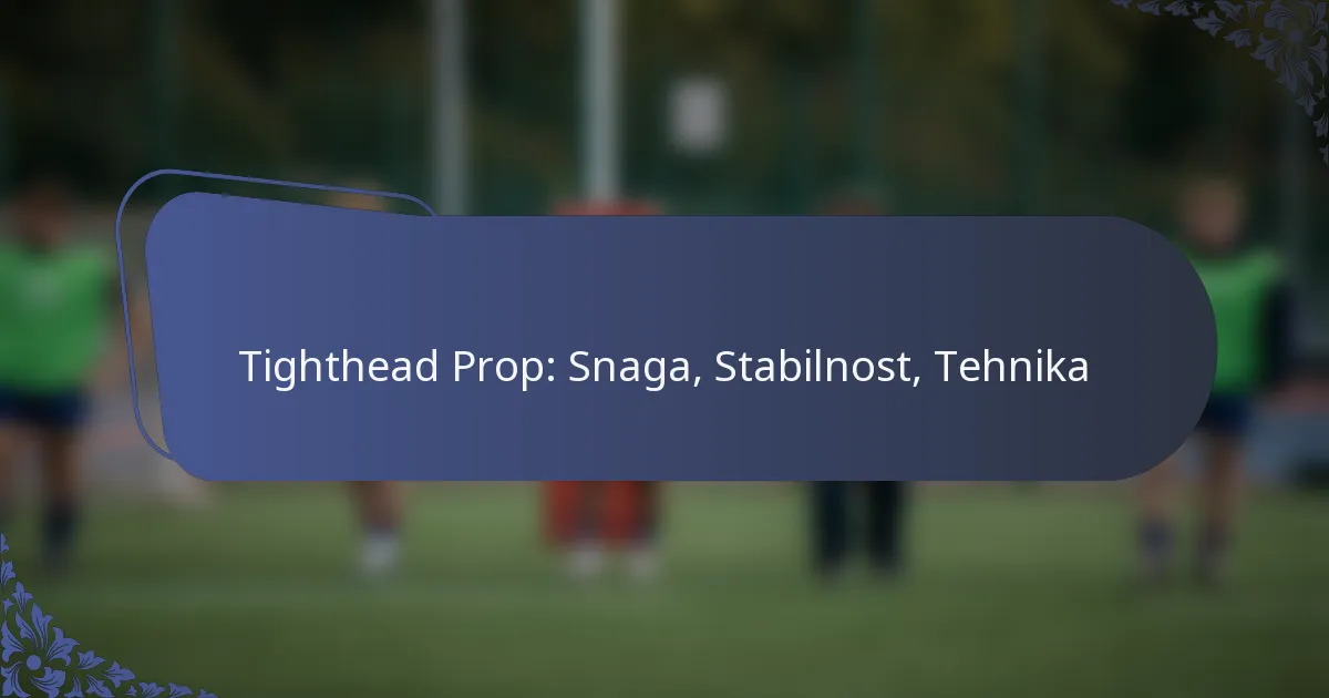 Tighthead Prop: Snaga, Stabilnost, Tehnika